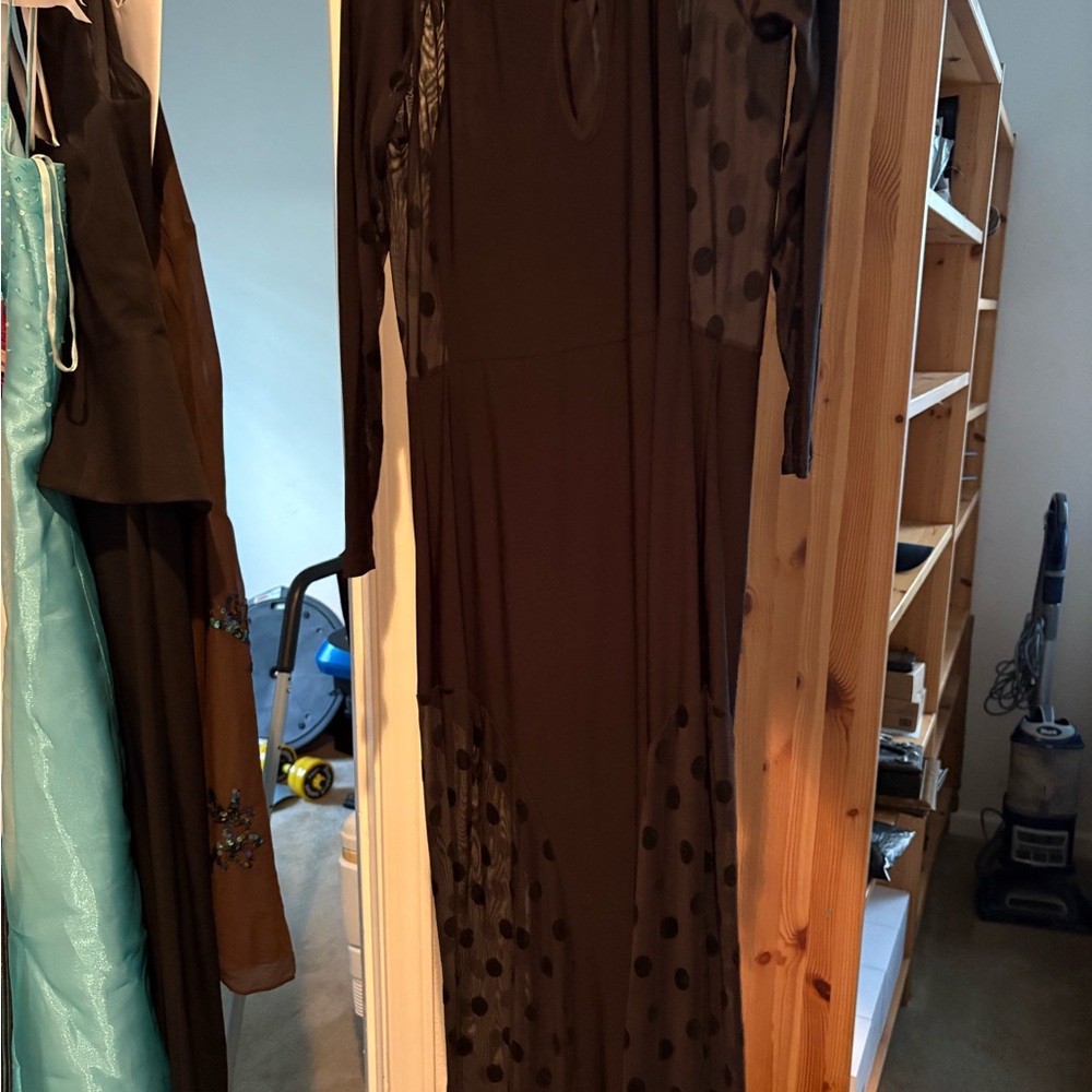 Miusol Black Dress with Sheer Details